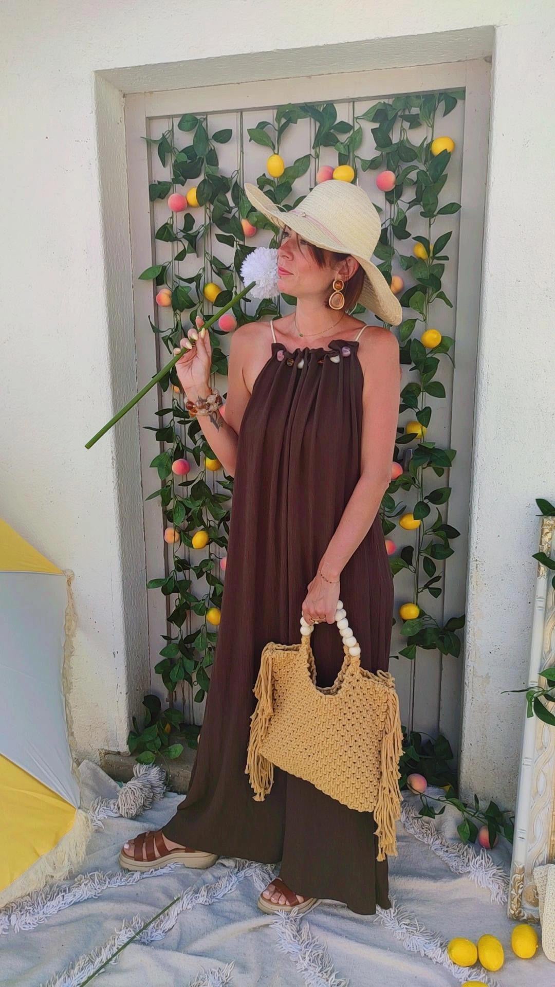 Robe PIAMA Marron