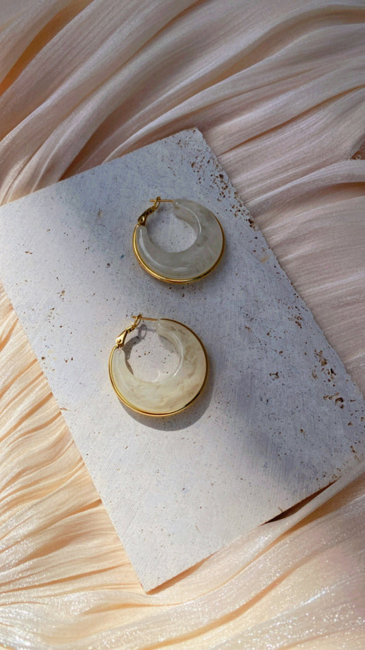 Boucles d'Oreilles HINDRA Beige