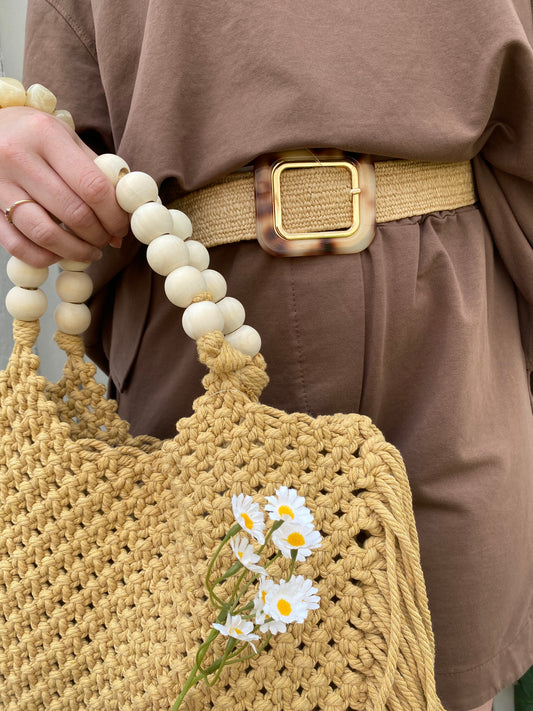Ceinture GLORIA Beige Foncé