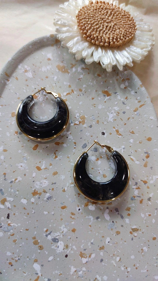 Boucles d'Oreilles HINDRA Noire