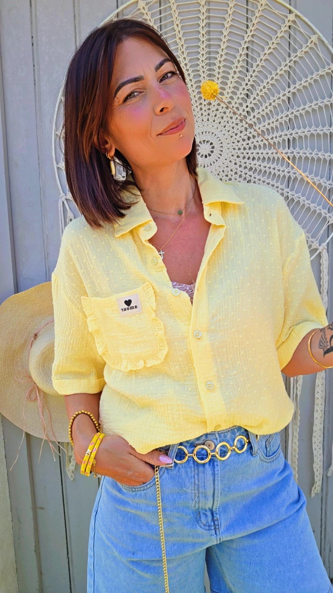 Chemise LORINA Jaune